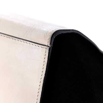 Celine Calfskin Suede Whipsnake Medium Trapeze Black White 12 of 18