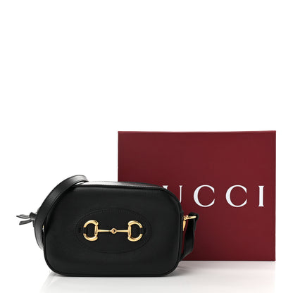 Gucci Calfskin Mini Horsebit 1955 Camera Shoulder Bag  Black 11 of 11