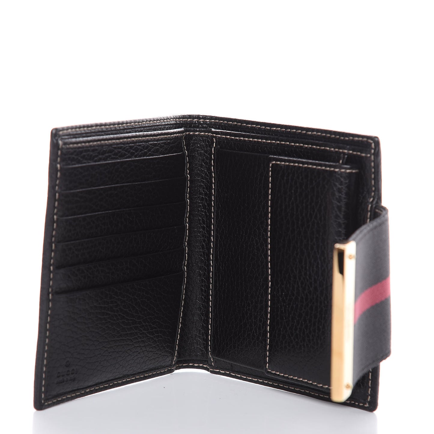 Monogram Web French Flap Wallet Black