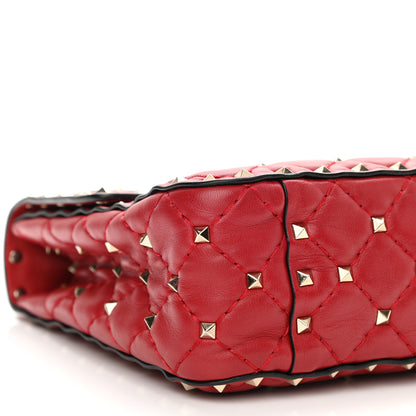 Valentino Garavani Nappa Medium Rockstud Spike Shoulder Bag Rosso Valentino 8 of 10