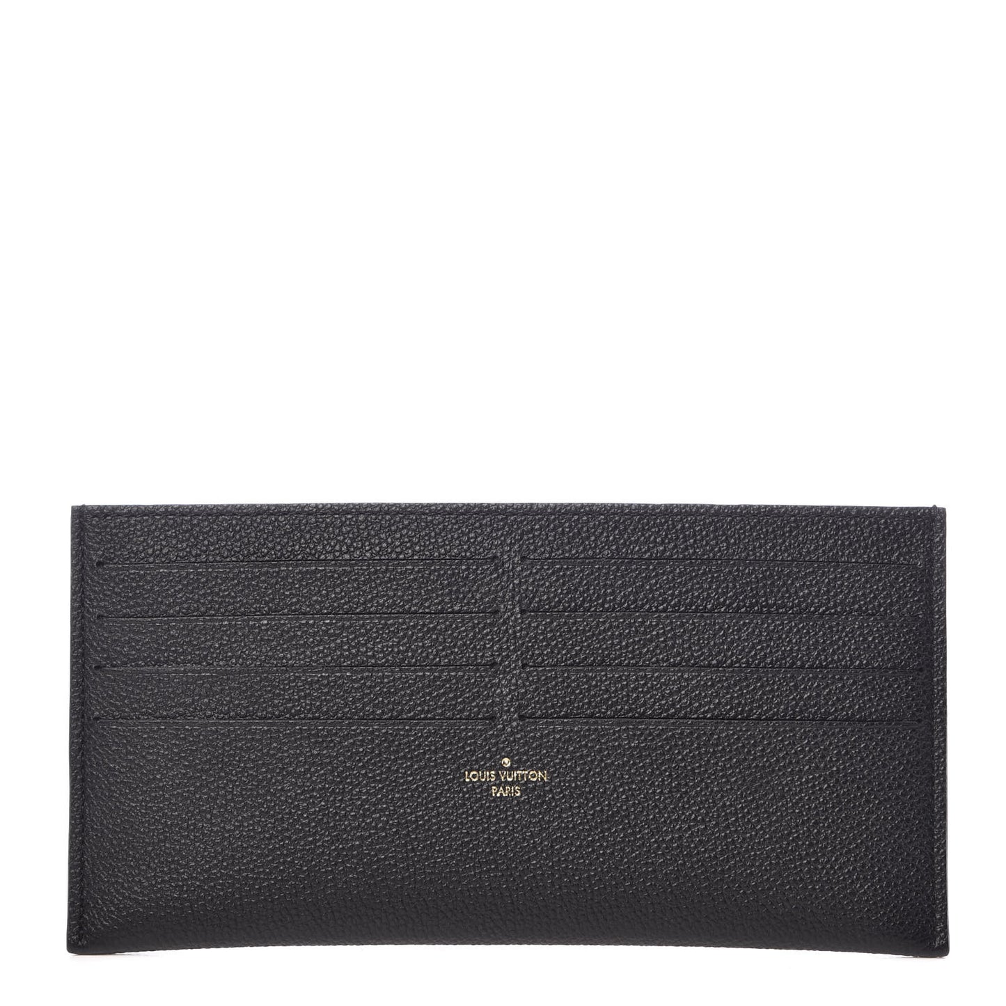 Calfskin Felicie Chain Wallet Card Holder Insert Black