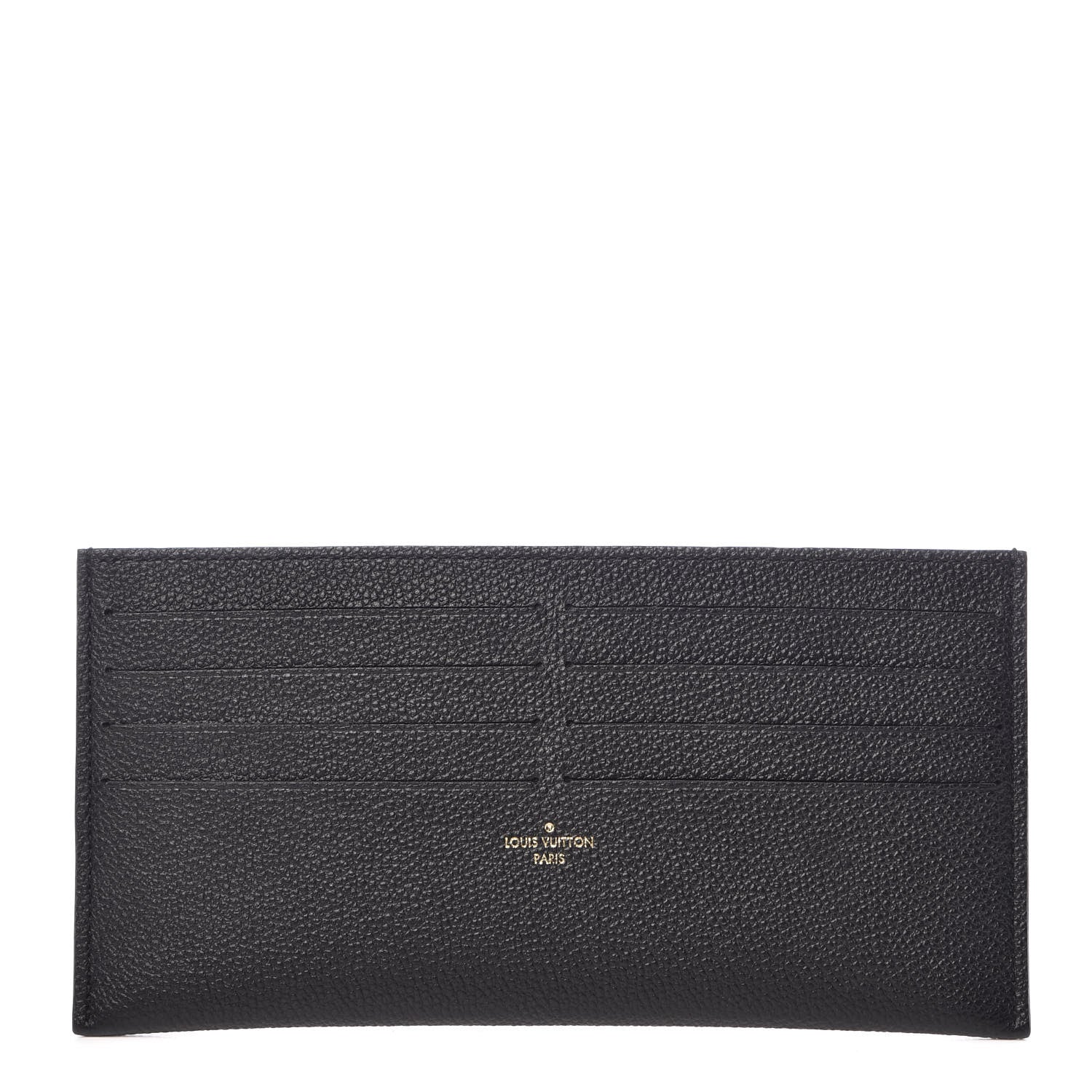Louis Vuitton Calfskin Felicie Chain Wallet Card Holder Insert Black 1 of 7