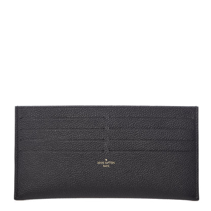 Louis Vuitton Calfskin Felicie Chain Wallet Card Holder Insert Black 1 of 7