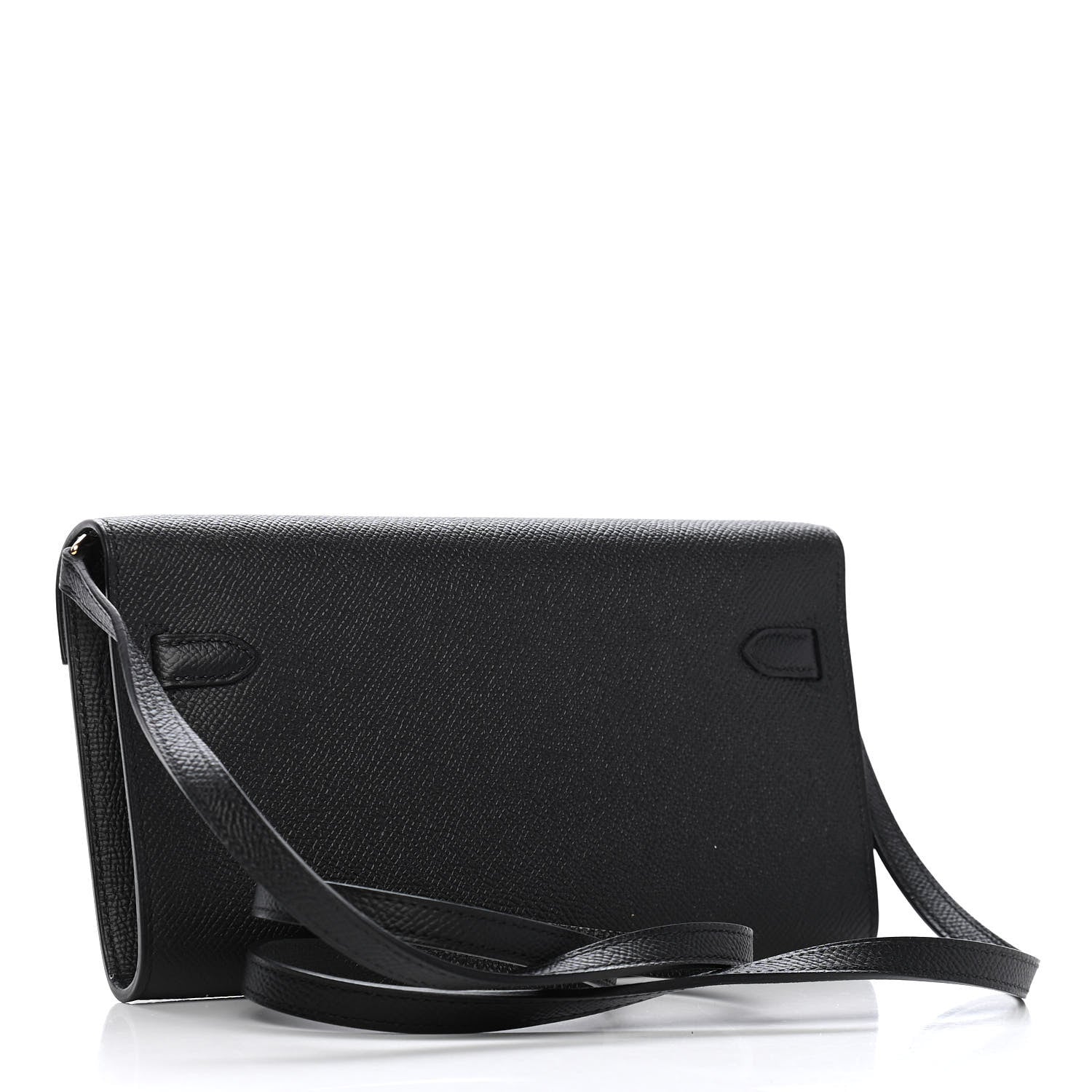 Hermes Epsom Kelly Wallet To Go Black 2 of 9
