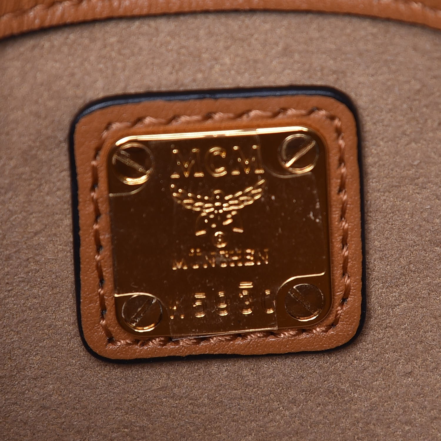 MCM Visetos Small Millie Crossbody Bag Cognac 8 of 9