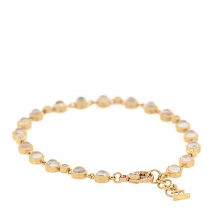 Temple St. Clair 18K Yellow Gold Diamond Moonstone Blue Moon Link Bracelet 2 of 4