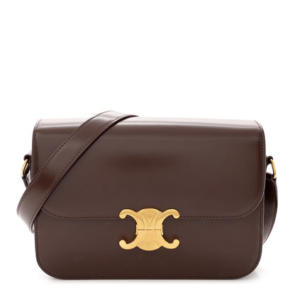 Celine Shiny Calfskin Medium Triomphe Chestnut 1 of 11