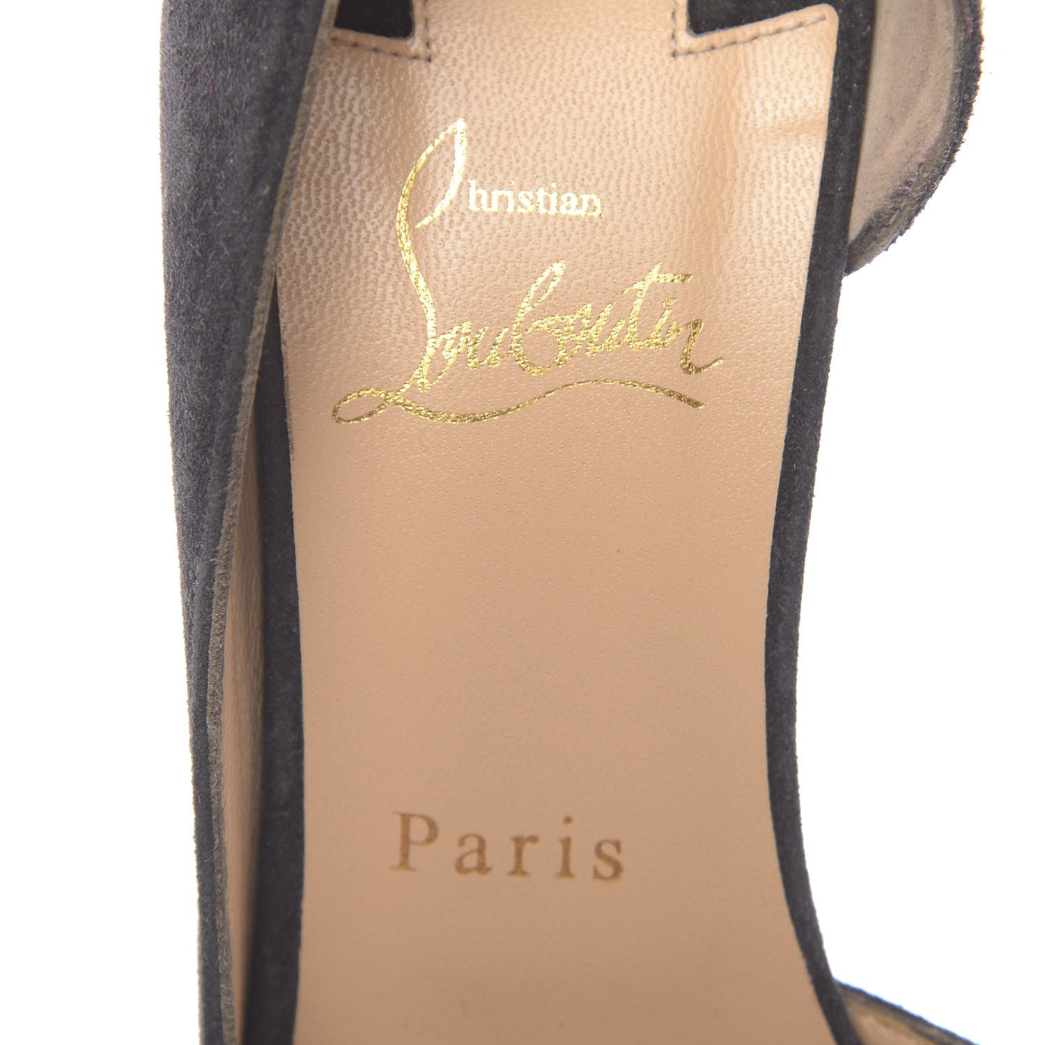 Christian Louboutin Veau Velours Iriza 100 Pumps 40.5 Charbon 6 of 9
