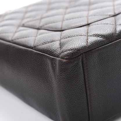 Chanel Caviar Petit Shopping Tote PST Dark Brown 11 of 15