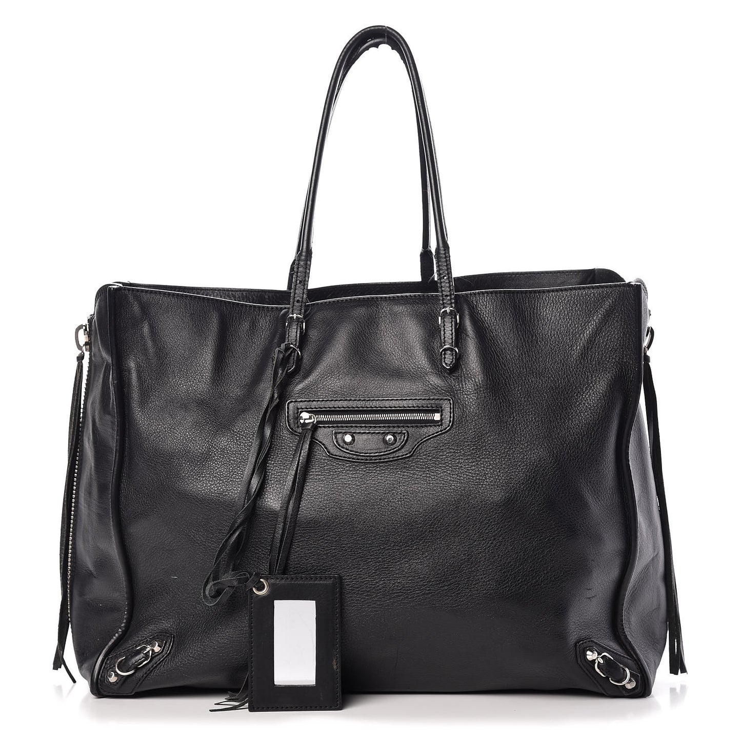 Supple Calfskin Papier A4 Tote Black