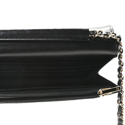 Chanel Lambskin Quilted Coco Bow Wallet On Chain WOC Black 5 of 11
