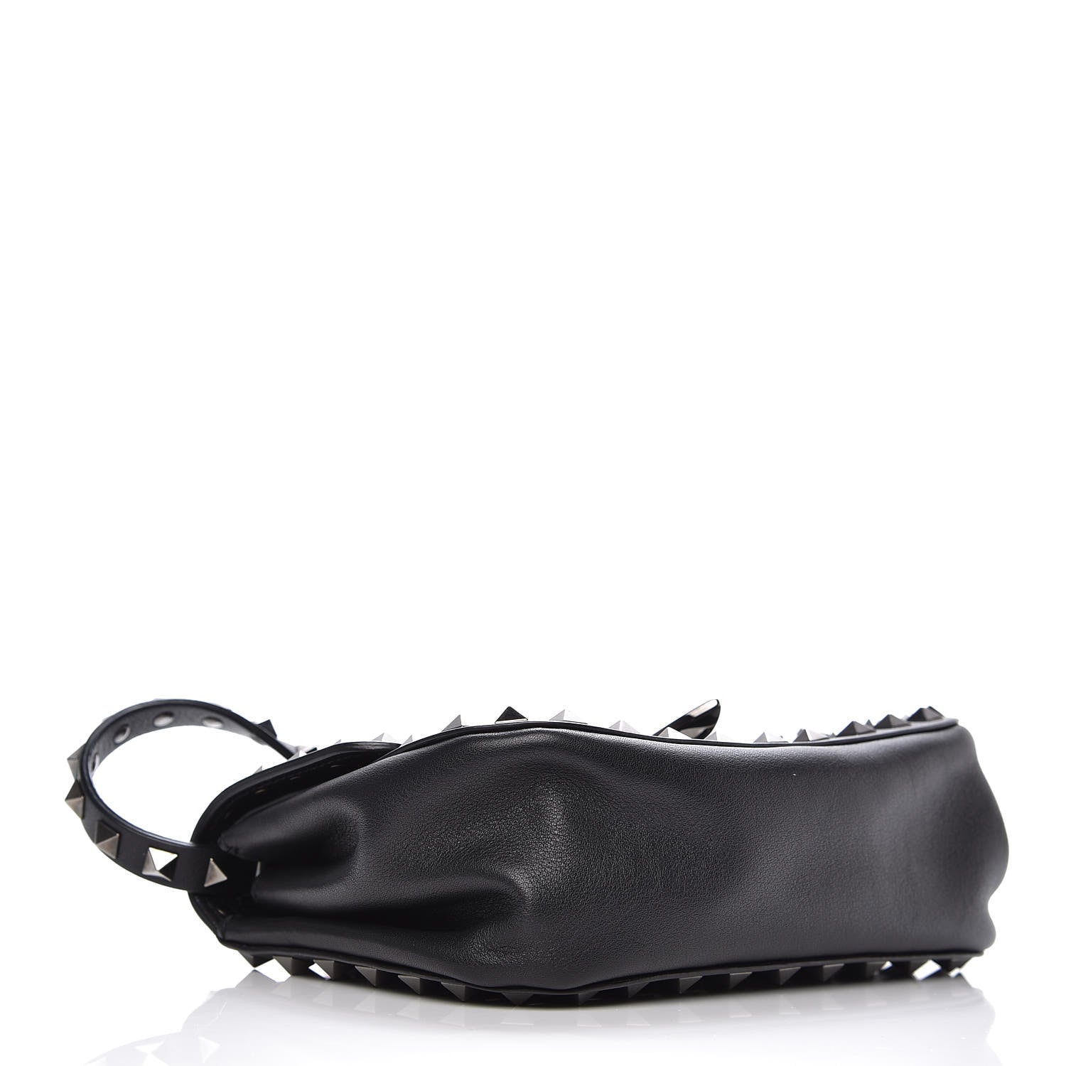 Valentino Garavani Vitello Mini Rockstud All Over Flap Saddle Crossbody Bag Black 6 of 10