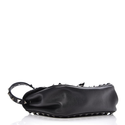 Valentino Garavani Vitello Mini Rockstud All Over Flap Saddle Crossbody Bag Black 6 of 10
