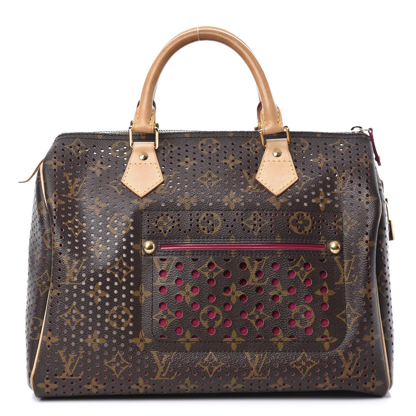 Monogram Perforated Speedy 30 Fuchsia