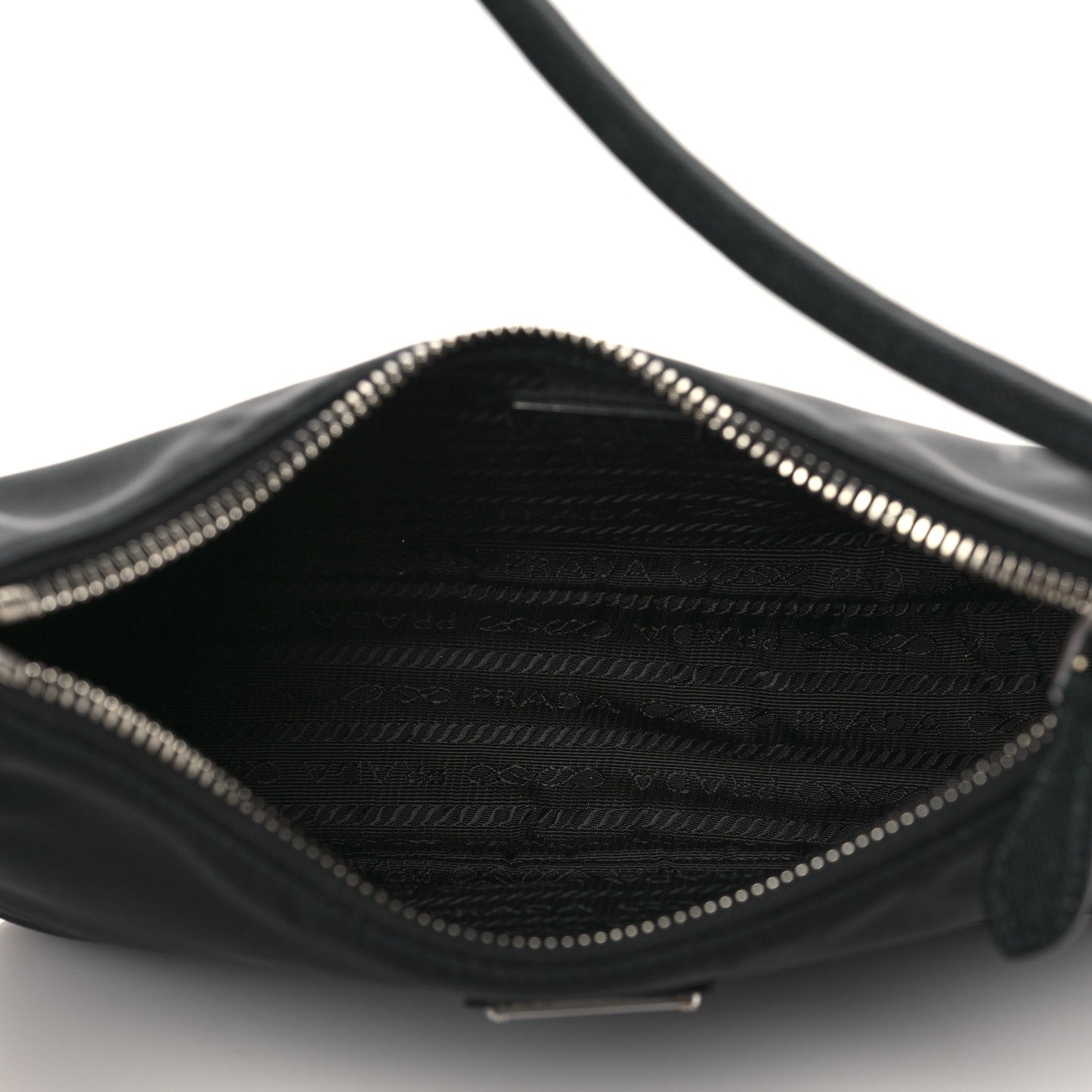 Tessuto Nylon Saffiano Mini Re-Edition 2005 Bag Black
