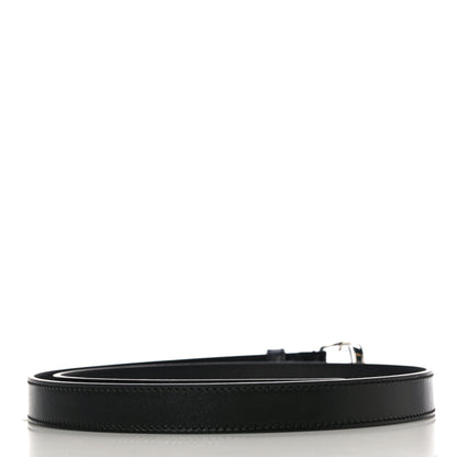 Gucci Plutone Calfskin Palladium Double G 20mm Belt 80 32 Black 3 of 7