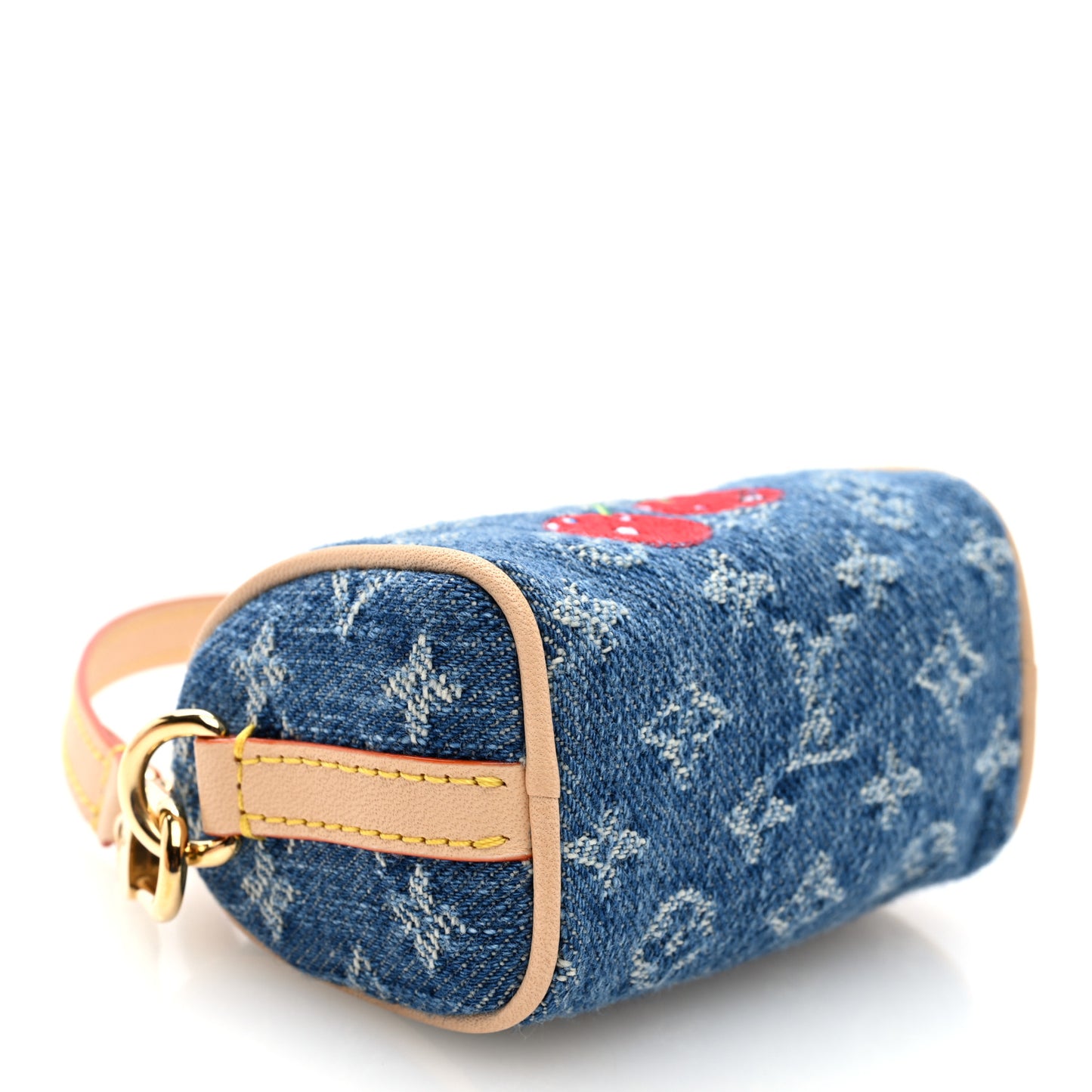 LV X TM Monogram Denim Cerises Micro Speedy Bag Charm Blue