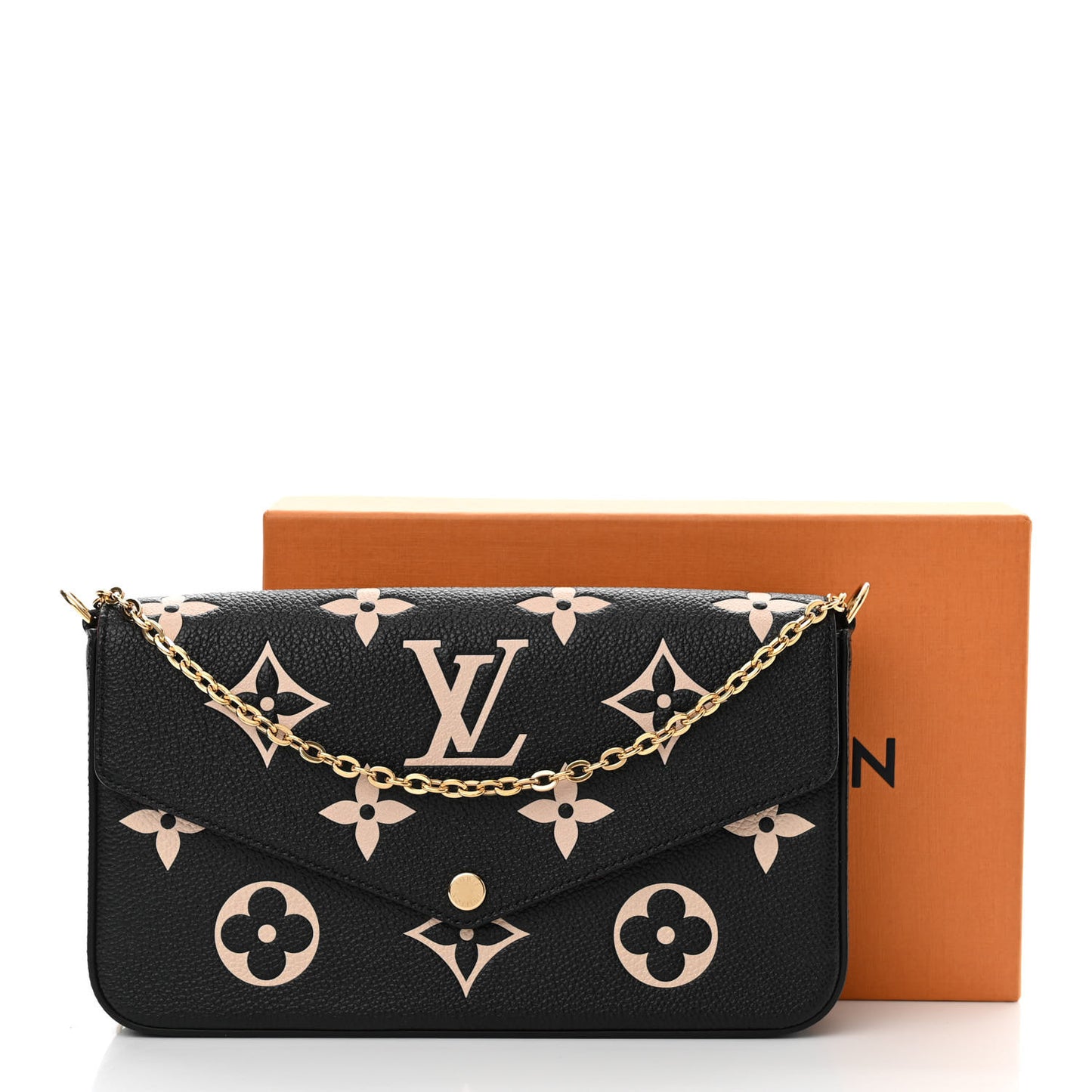Empreinte Monogram Giant Felicie Pochette Black Beige