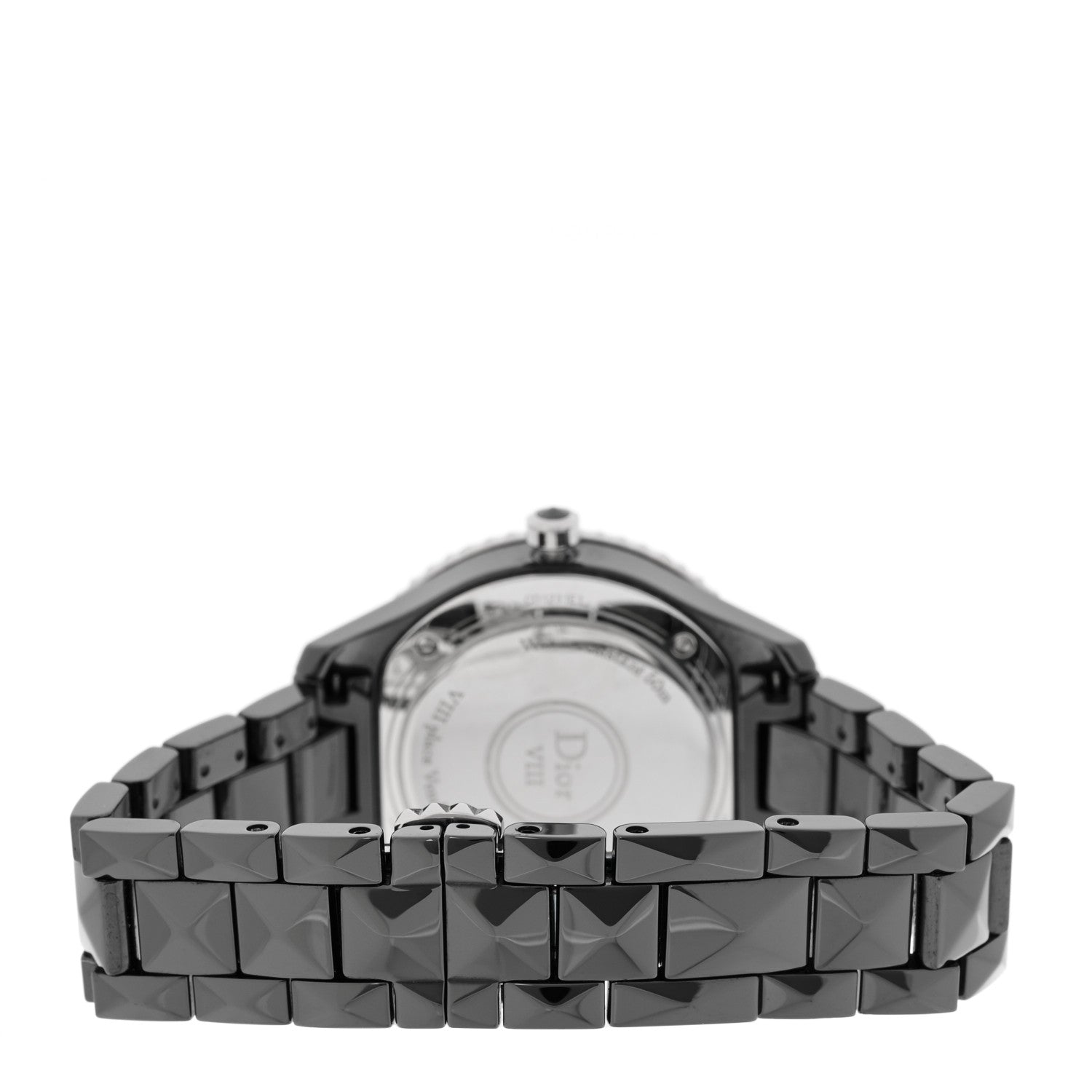Christian Dior Stainless Steel Ceramic Diamond 33mm Dior VIII Quartz Watch Black 3 of 5