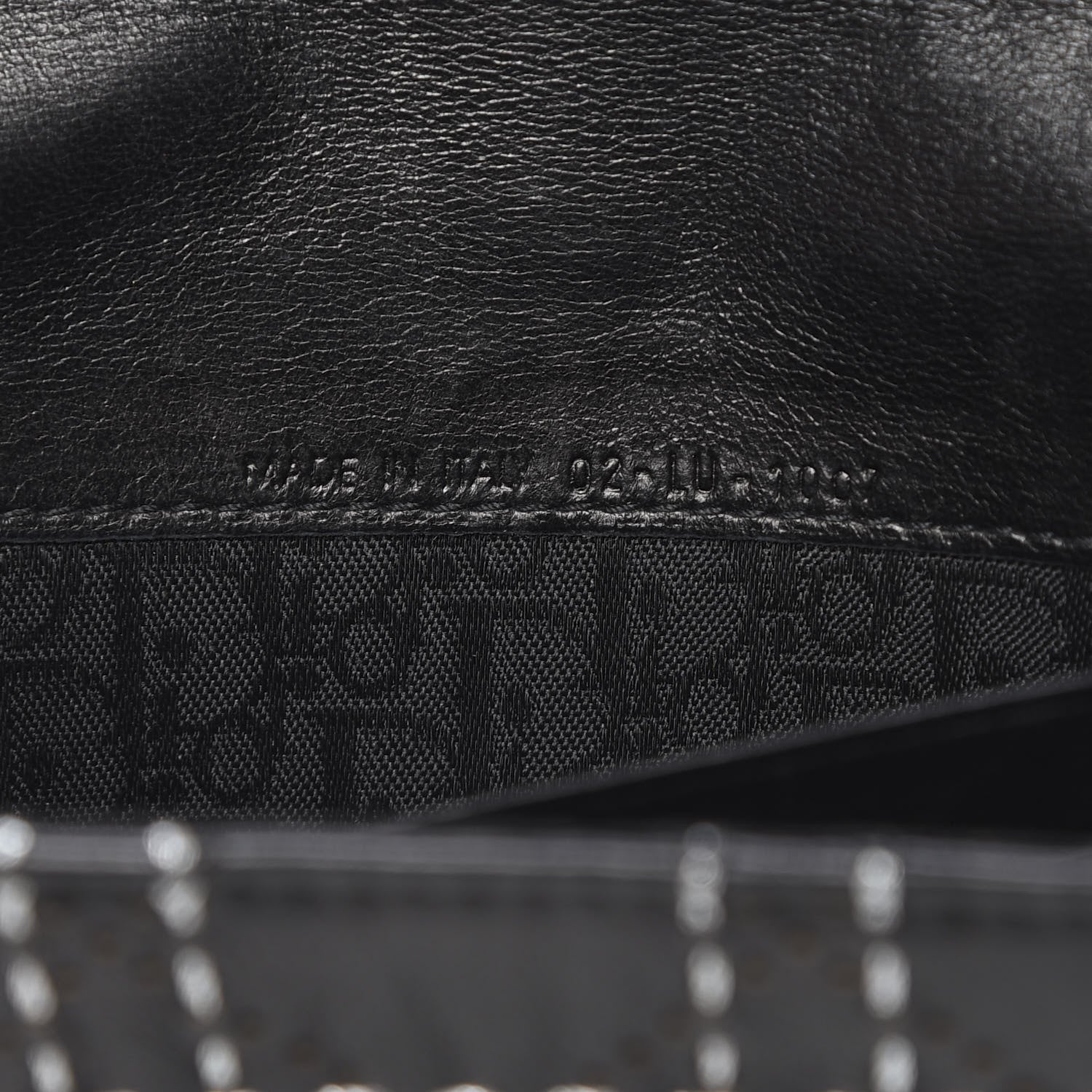 Christian Dior Lambskin Perforated Stitched Clutch Wallet Black 6 of 9