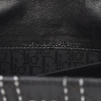 Christian Dior Lambskin Perforated Stitched Clutch Wallet Black 6 of 9