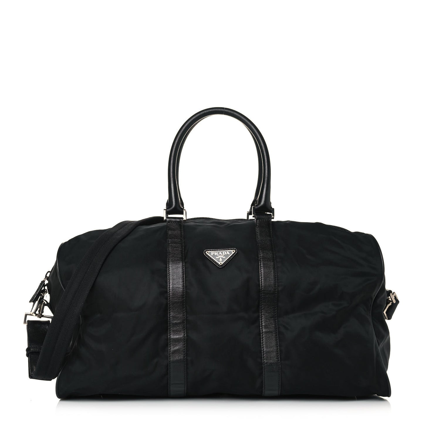 Tessuto Nylon Saffiano Duffle Black