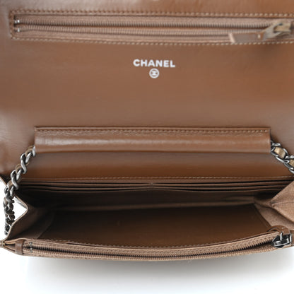 Chanel Metallic Aged Calfskin Quilted Reissue Wallet On Chain WOC Gold 4 of 4