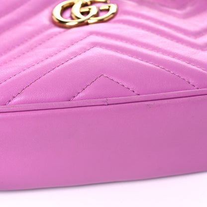 Gucci Calfskin Matelasse Mini GG Marmont Chain Shoulder Bag Candy Mousse 16 of 23