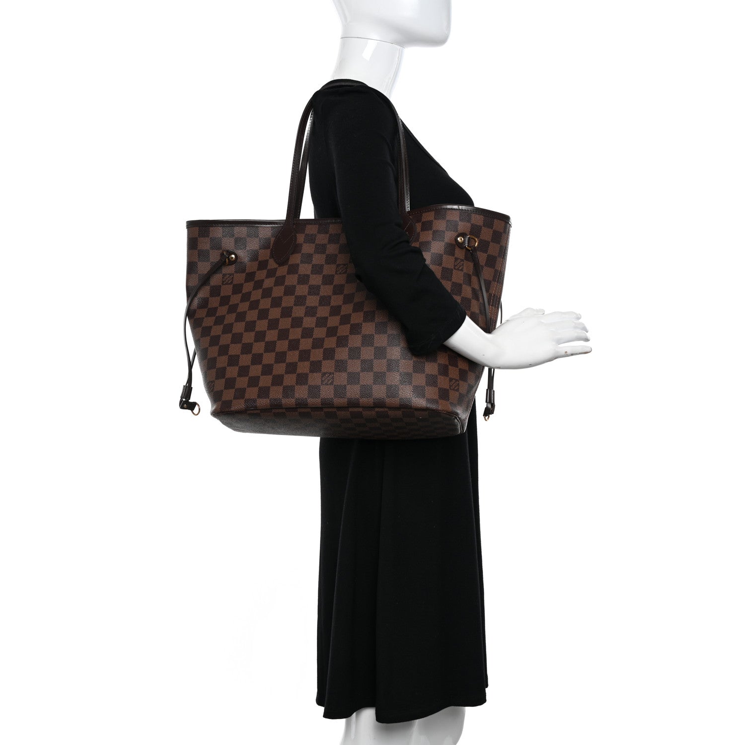 Louis Vuitton Damier Ebene Neo Neverfull MM Rose Ballerine 2 of 12