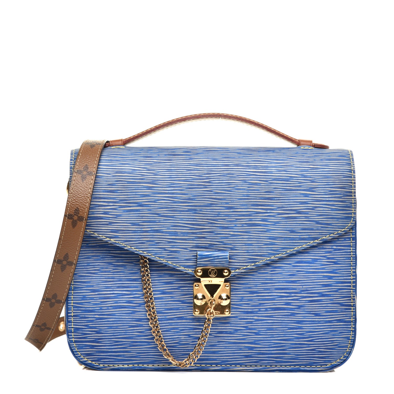 Louis Vuitton Epi Reverse Monogram Pochette Metis Denim Light 1 of 10