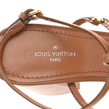 Louis Vuitton Calfskin Roma Sandals 37 Brown 6 of 9