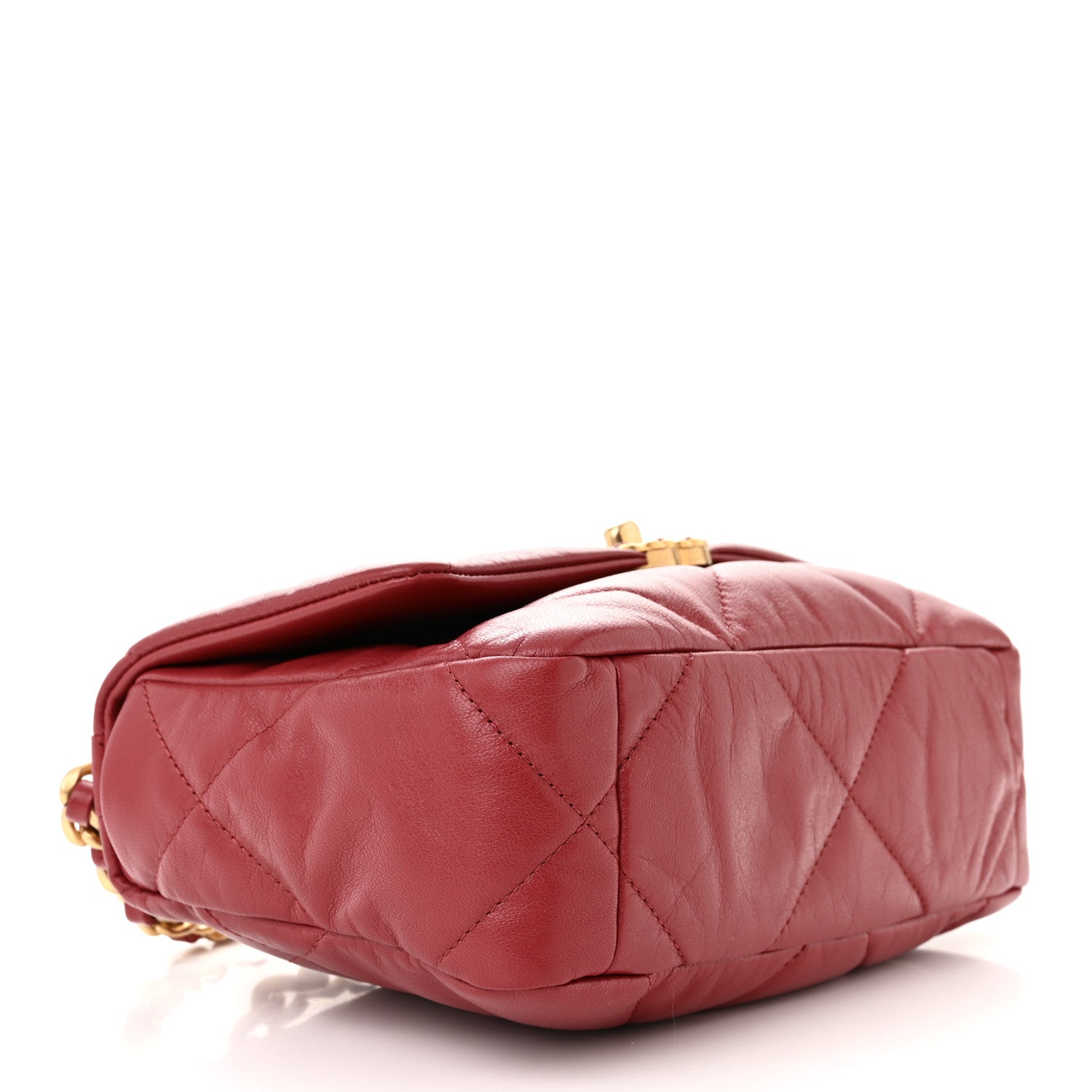 Chanel Goatskin Quilted Medium Chanel 19 Flap Red 4 of 10