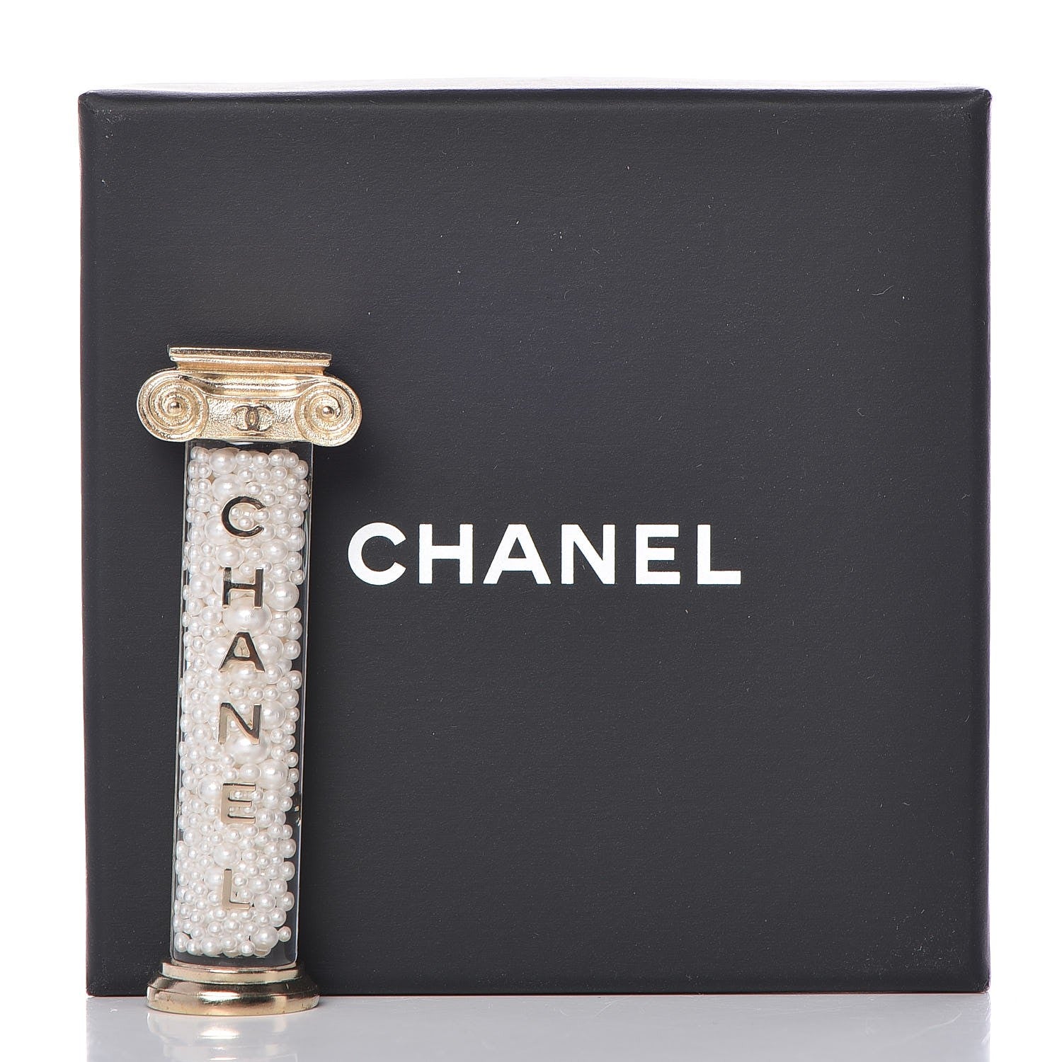Chanel Pearl Ancient Greek Column Brooch Gold 6 of 6