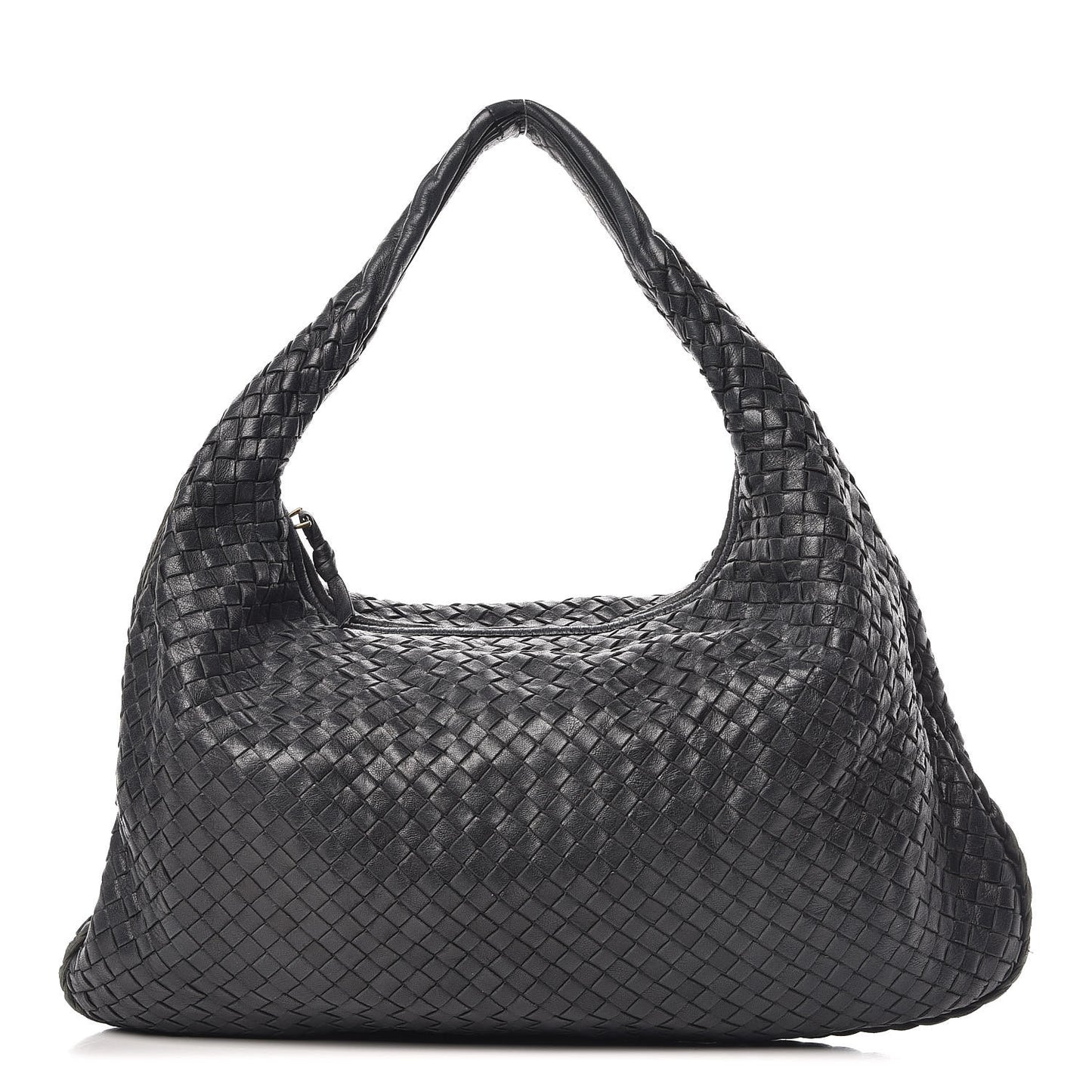 Nappa Intrecciato Large Veneta Hobo Black