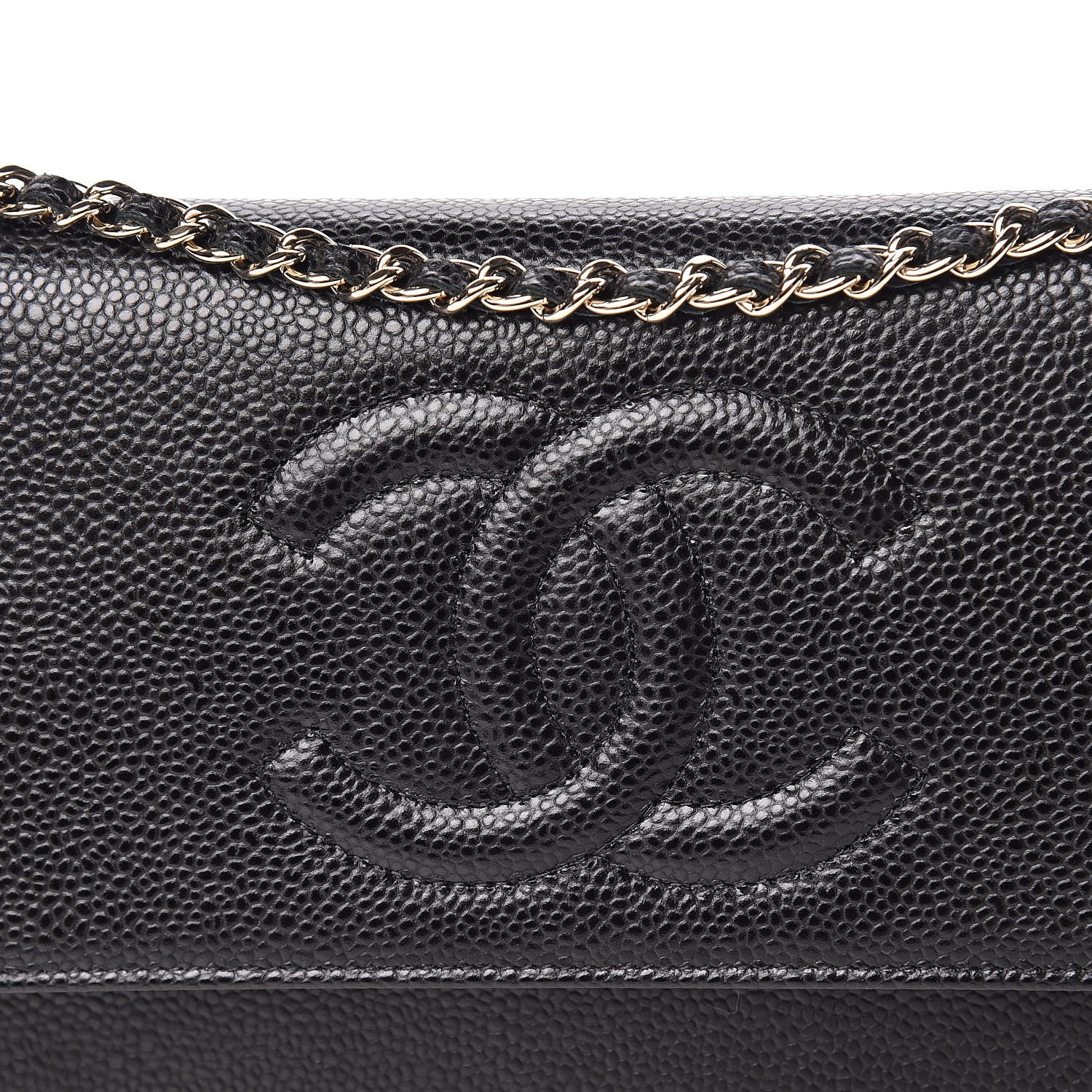 Chanel Caviar Timeless CC Wallet On Chain WOC Black 11 of 14