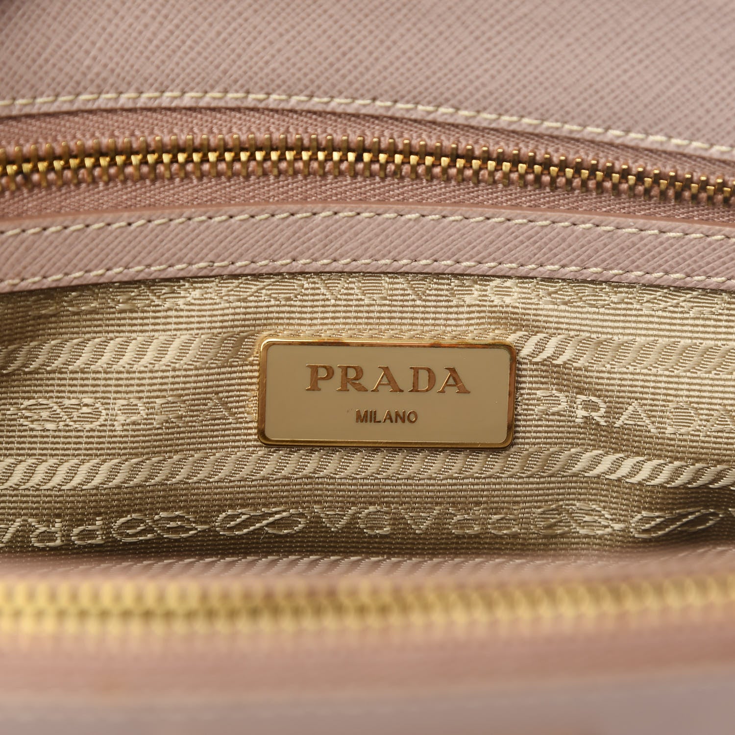 Prada Saffiano Small Galleria Double Zip Tote Cammeo 7 of 8