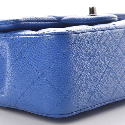 Chanel Caviar Quilted Mini Rectangular Flap Blue 5 of 9