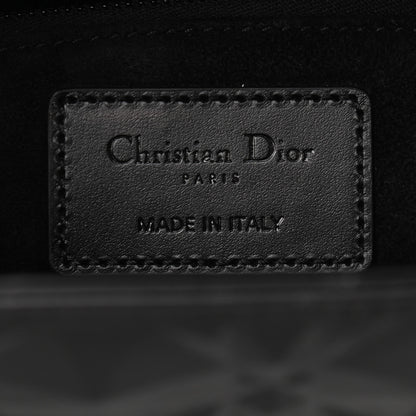 Christian Dior Calfskin Cannage Diamond Cannage Medium Lady Dior Black 6 of 10