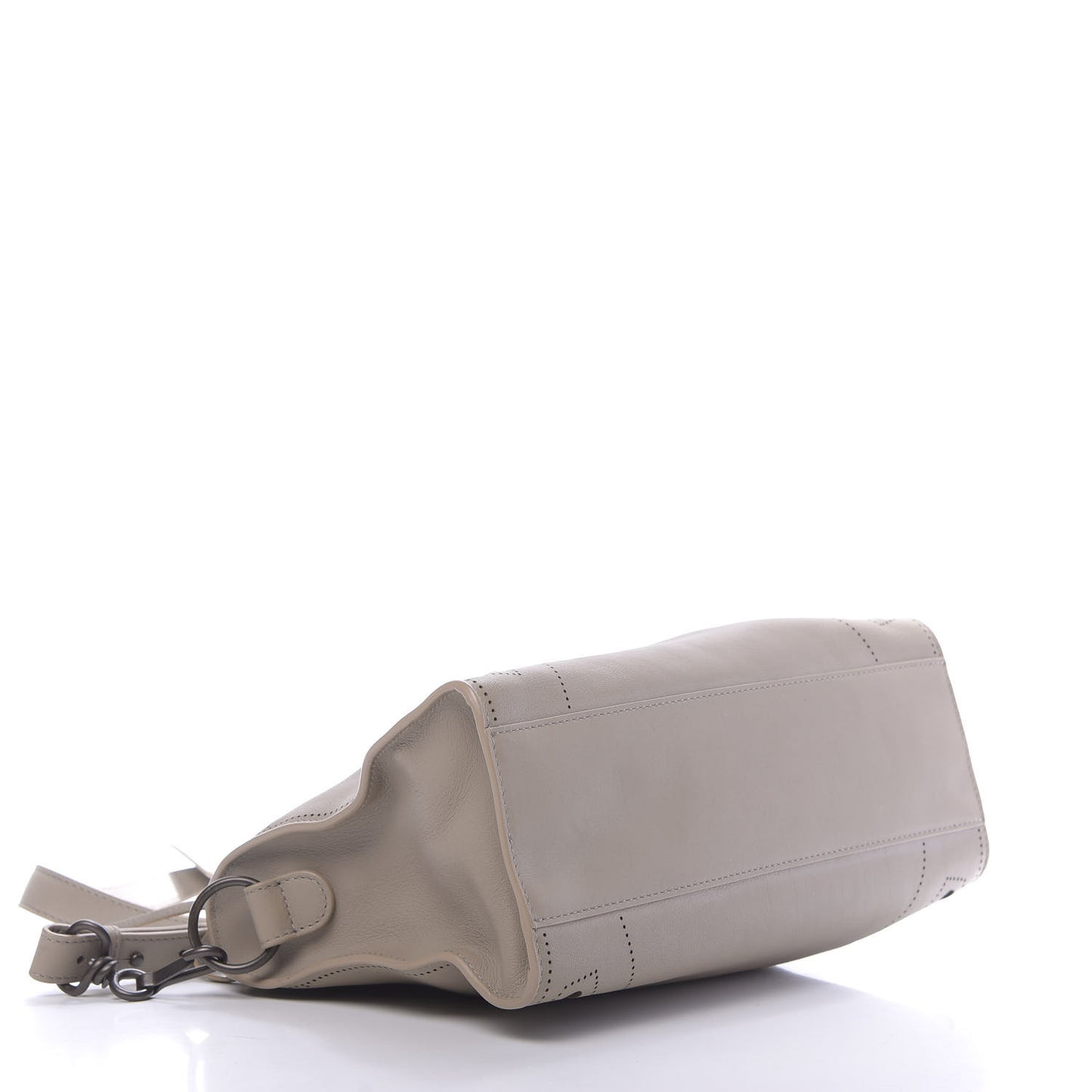 Veau Soyeux Perforated Blackout Hardware S City Gris Cendre