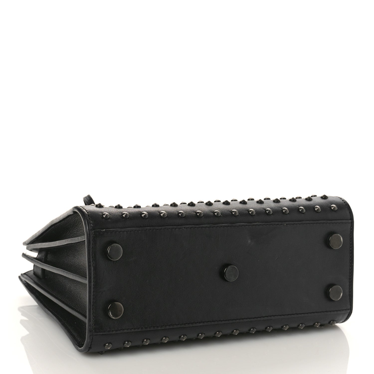 Saint Laurent Calfskin Studded Nano Sac De Jour Black 3 of 8