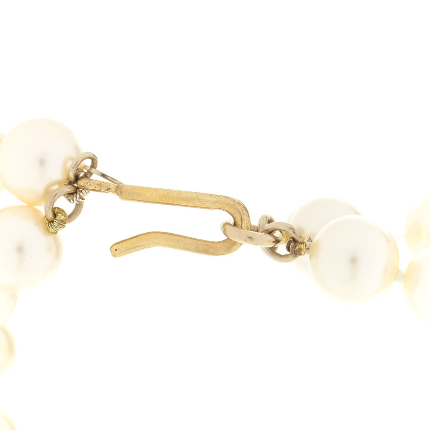 Pearl CC Necklace Belt Light Gold