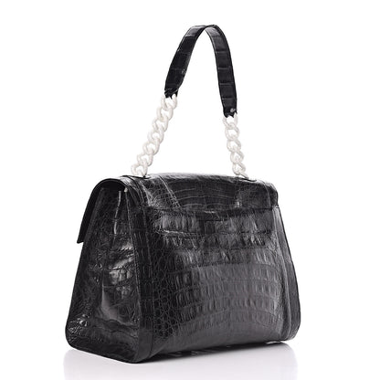Nancy Gonzalez Crocodile Chain Flap Bag Black 3 of 10