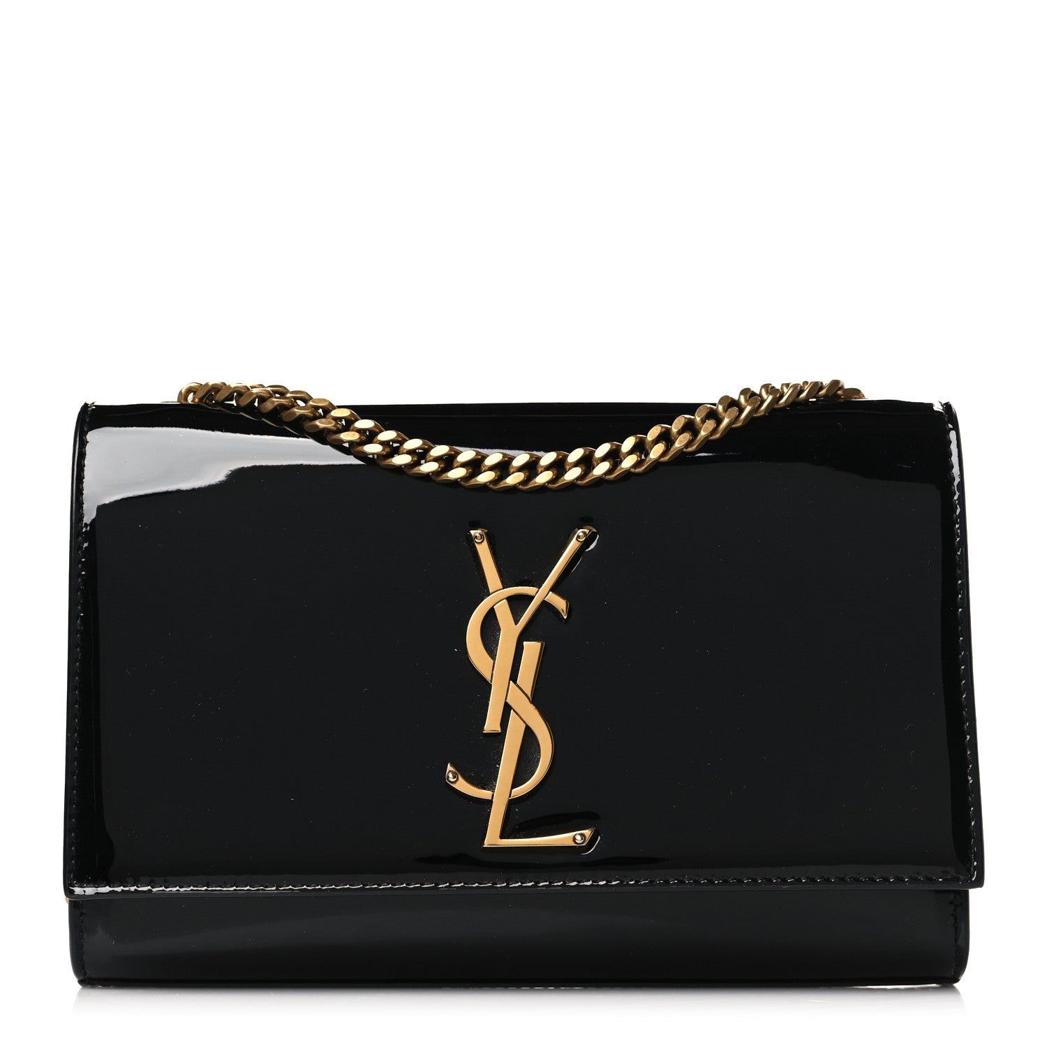 Saint Laurent Patent Small Monogram Kate Satchel Black 1 of 11