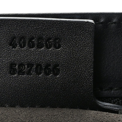 Gucci Guccissima Signature Single Buckle Flap Messenger Bag Black 7 of 9
