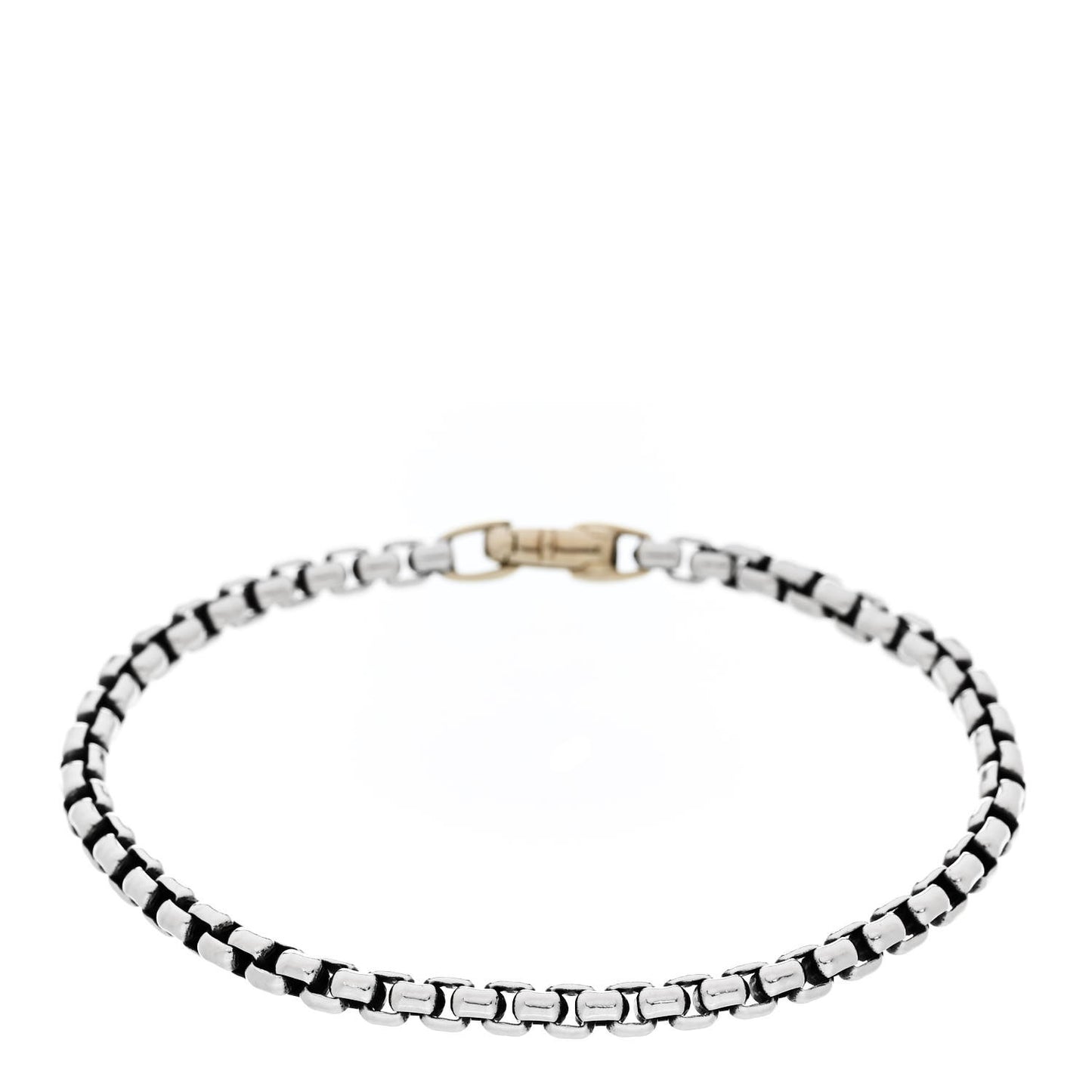 Sterling Silver 14K Yellow Gold 4mm Bel Aire Chain Bracelet