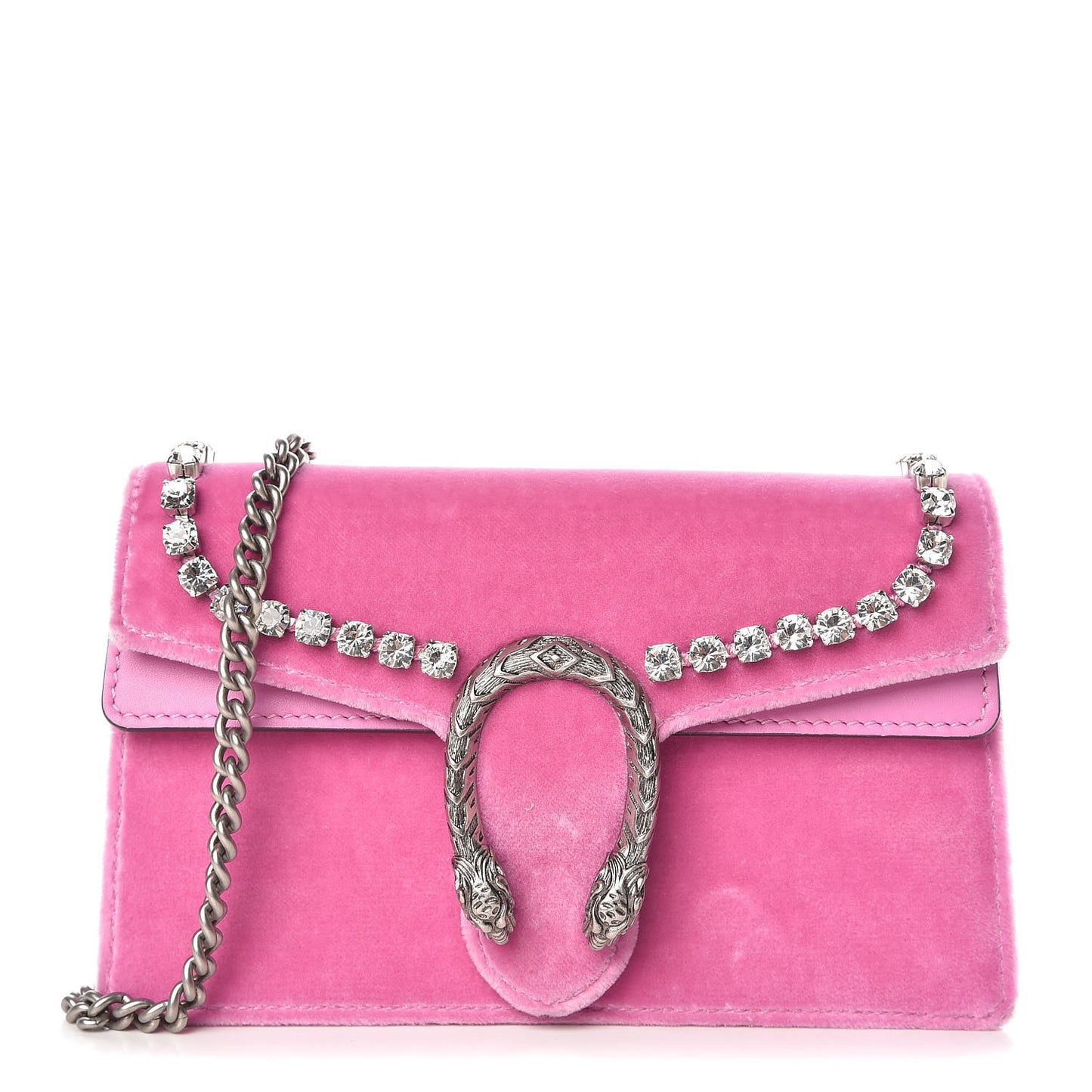 Velvet Crystal Super Mini Dionysus Shoulder Bag Malva