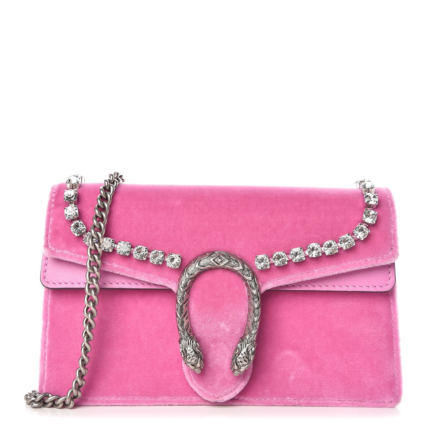 Gucci Velvet Crystal Super Mini Dionysus Shoulder Bag Malva 1 of 7