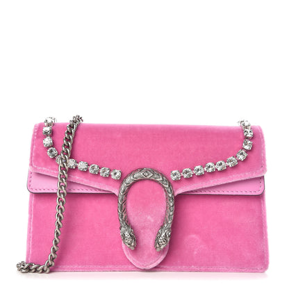 Gucci Velvet Crystal Super Mini Dionysus Shoulder Bag Malva 1 of 7