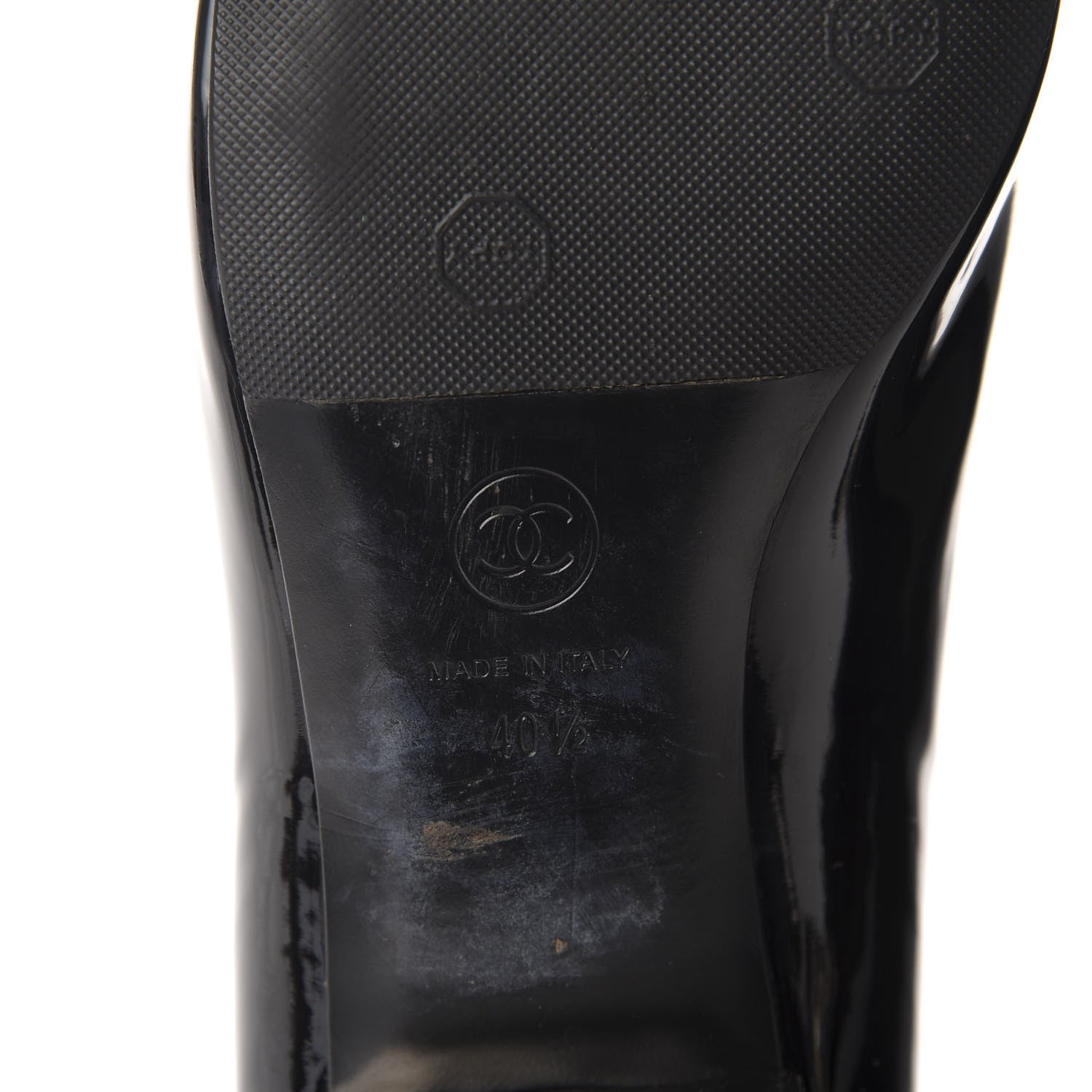 Chanel Patent Calfskin Pearl CC Loafers 40.5 Black 10 of 10