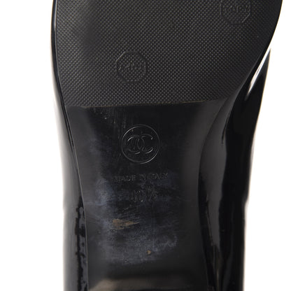 Chanel Patent Calfskin Pearl CC Loafers 40.5 Black 10 of 10